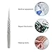 Omberlan Lash Extension Tweezers - Precision 9 Holes Straight and Curved Pointed Tweezers Set for Individual 3D 5D Volume Mink Eyelash Extensions Professional Lash Tweezers (Type A-9 holes)