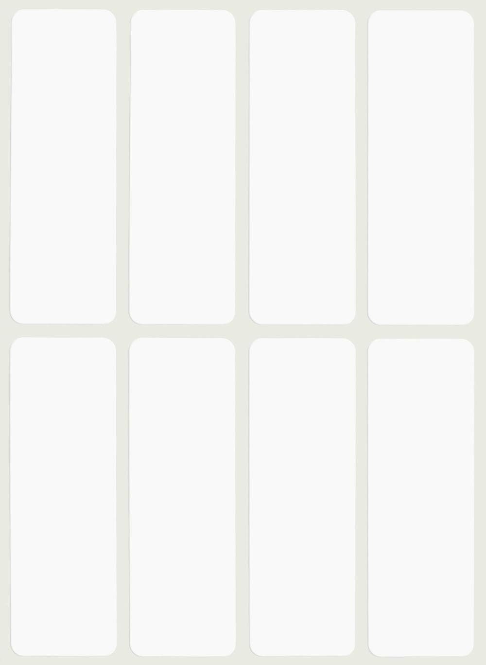 White Labels Stickers 7.6cm x 2.5cm (1 x 3 inch) Writable Rectangle