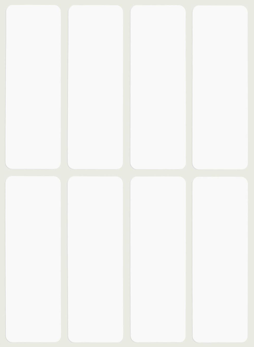 White Sticky Labels Tag Sticker 7.5cm x 2.5cm Writable Rectangle Label for File Folder Tabs - 120 Pack by Royal Green