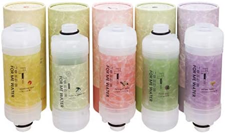 Aroma Vitamin C Shower Filter - Skin Moisturizing, Removal of Residual Chlorine, Softens Water, Easy Installation, Aromatherapy (5 Set)