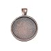 20 Pcs 1 Inch Round Pendant Tray Vintage Antique Copper Pendant Blanks Cameo Bezel Settings