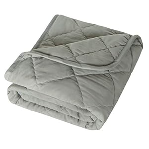 BEDSUM 100% Brushed Microfiber Down Alternative Toddler Comforter, Ultra Soft Lightweight and Warm Breathable Crib Quilted Blanket for Nursery Stroller Bed, 39×47 Inches, Smoke Grey