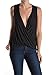 Azules Women's Deep Criss Cross Sleeveless Shirt