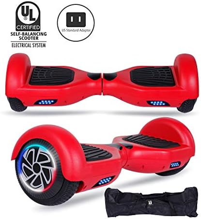 Hoverboard UL2272 Certified, Two 6.5" Wheels Self-Balancing Electric Scooter with Colorful LED Lights Dual 300W Motors Smart Hover Board For Kids Adults Gift-Classic Series (4 Color Available)