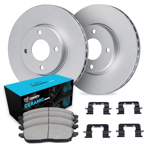 R1 Concepts Front Brake Kit Fits 2012-2015 Scion iQ| Ceramic Pads, Blank Rotors…