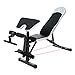 Kepteen 330lbs Adjustable Olympic Weight Bench with Preacher Curl, Leg Developer, Multi-Functional Weight Bench Set Power Tower Workout Dip Station for Indoor Exercise (US Stock)