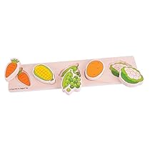 Bigjigs Toys BB066 Chunky Lift and Match Vegetable Puzzle
