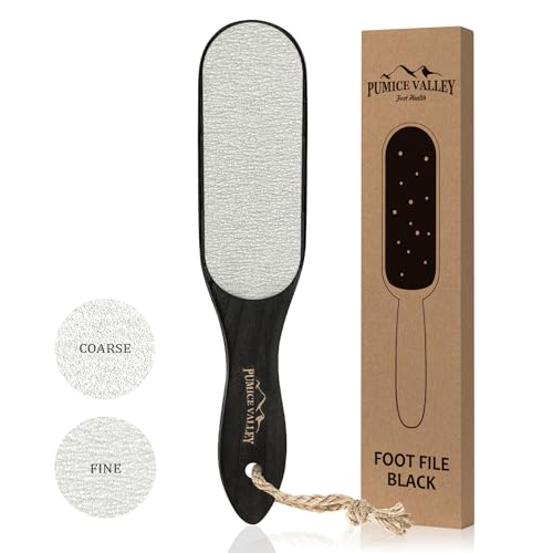 Pumice Stone Foot Scrubber - Pedicure Foot File with Handle for Dry Dead Skin - Callus Remover for Feet - Foot Scraper - Exfoliating Brush for Heels, Elbows, Hands