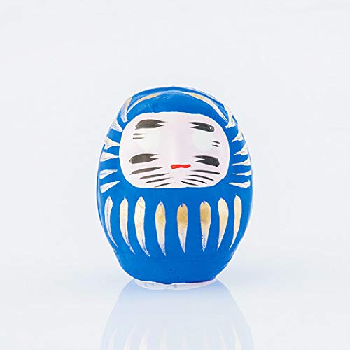 Yoshida Daruma 6 cm Daruma Doll, Made of Papier Mache, Size 0.3 (Blue), Good Luck