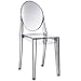 Modway Casper Modern Acrylic Stacking Kitchen and Dining Room Chair in Smoke - Fully Assembled