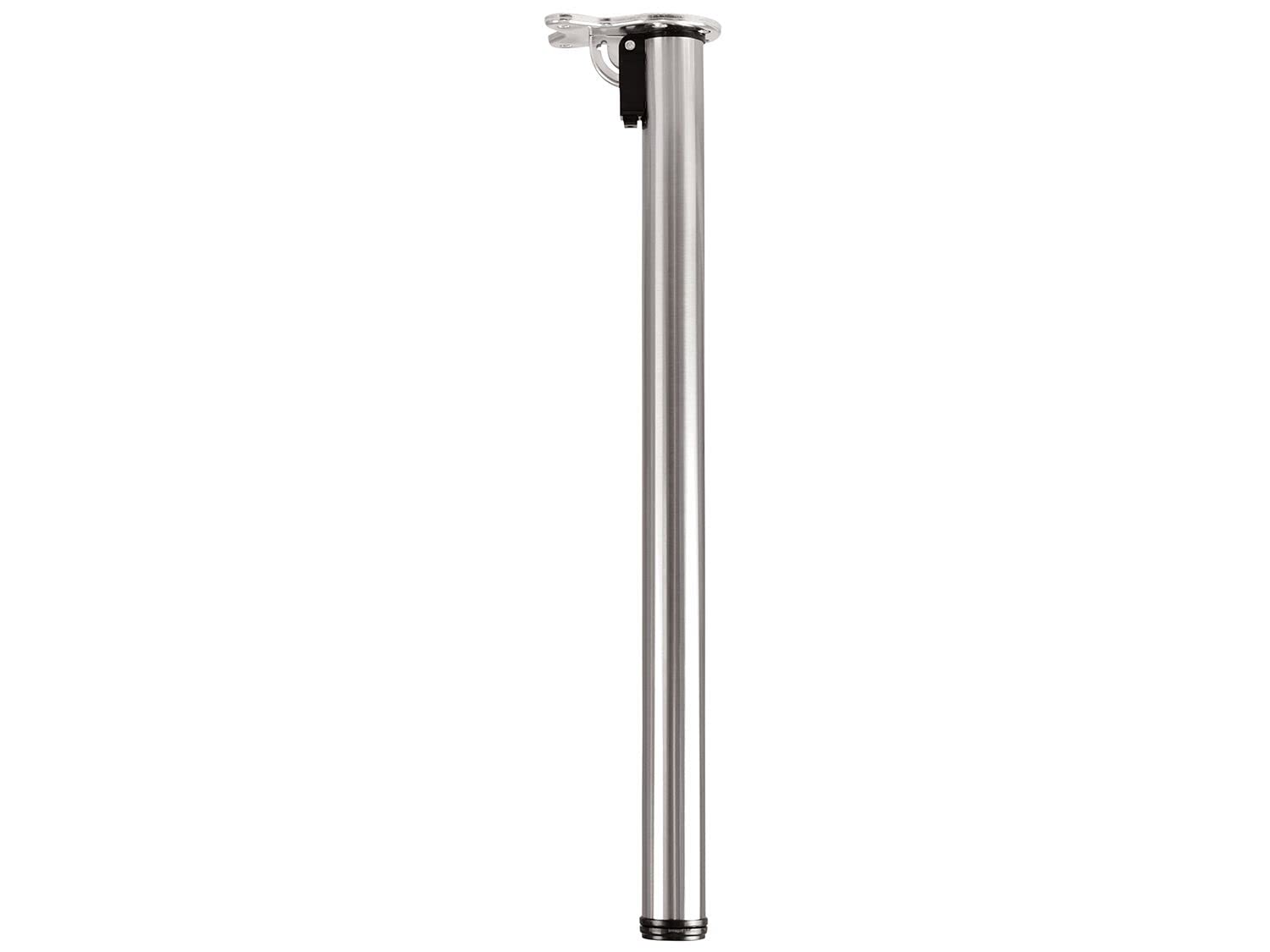 Amig - Mod.17 folding legs in matt chrome finish steel for kitchen or dining room tables, office or office with 10 mm height adjustment | Dimensions: Ø50 x 710 mm | Resistance 15 kg/base