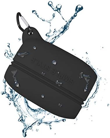 YICTONE Compatible with Jabra Elite 65t/Elite Active 65t, Silicone Protect Case Cover with Keychain,Easy-Carry/Waterprof Accessories (Black)