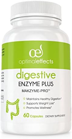 Digestive Enzymes by Optimal Effects - Improve Digestive Support, Nutrition Absorption, and Diminish Bodily Discomfort. Powerful Enzyme Formula in Natural Supplement Form - 60 Veggie Capsules