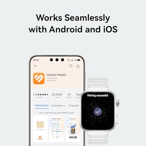HUAWEI Watch FIT 5 Pro Smartwatch, 1.92" FullView Display, up to 10-Day Battery Life, Outdoor Experience, Mini Work-Out, Health Management, Sleep & Heart Monitor, NFC, iOS & Android, Orange