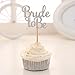 24 PCS Silver Glitter Bride to be Cupcake Toppers Wedding Bridal Shower Decors primary