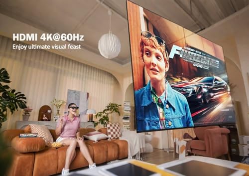 VISIONHMD HDMI to USB C Adapter (4K@60Hz) Portable Monitor, AR Glasses X-Real/V-iture/RayNeo/Rokid,HDMI Female(Source) to USB C Female(Display).Suitable for Switch,ROG Ally,Steam Deck,PS4/5, Xbx