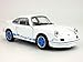 4.5 inch 1973 Porsche 911 Carrera RS 1/32 Scale Diecast Model by Welly - White/Blue