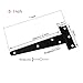 TamBee T-Strap Light Duty Hinge Gate Strap Hinge Door Barn Gates Hinges Black Wrought Hardware Iron Rustproof 6PCS (6inch)