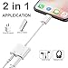 Headphone Adapter 3.5mm Jack Adapter Charger for iPhone 11/11 Pro/8/8Plus/7/7Plus/X/10/Xs/Xs Max 2 in 1 Earphone Audio Connector Music Splitter Cable Accessories for All iOS Systemthumb 1