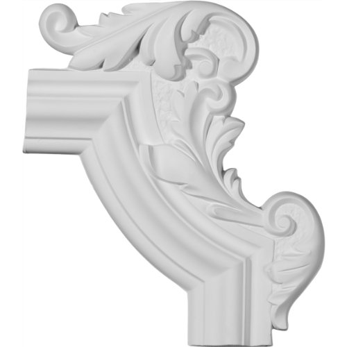 Ekena Millwork PML13X10PM-R Pompeii Panel Molding Corner, Right, 13 1/4-Inch x 10 5/8-Inch x 1 1/8-Inch