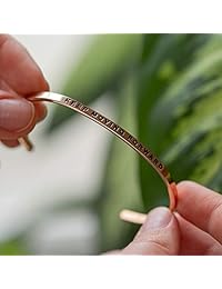 MantraBand Bracelet - Keep Moving Forward - Inspirational Engraved Adjustable Mantra Cuff - Silver, Gold, Rose Gold - Gifts for Women