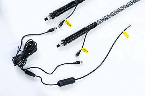 Z8LED 4FT(1.2M) Bluetooth Controll 360° Sprial Rising LED Whips Light With Dancing/Chasing Lights LED Antenna Lights For Off- Road Vehicle ATV UTV RZR Jeep Trucks Dunes.(2 PCS) - Thumbnail 5