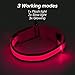 Domagiker LED Dog Collar Rechargeable - Waterproof Light Up Dog Collars, Adjustable Glow in The Dark Pet Collar, Safety Dog Lights for Night Walking (Large, Pink)