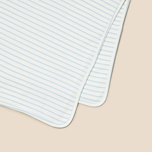 Amazon Essentials Unisex Babies\' Swaddle Blankets, Pack of 3, Navy/Stripe/Koala, One Size