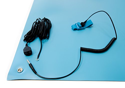 416agmgO6LL Bertech ESD High Temperature Rubber Mat Kit with a Wrist Strap and a Grounding Cord - Image 4