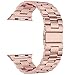Valuebuybuy Stainless Steel Metal Clasp Buckle Wrist Strap for Apple Watch - Rose Gold/38mm