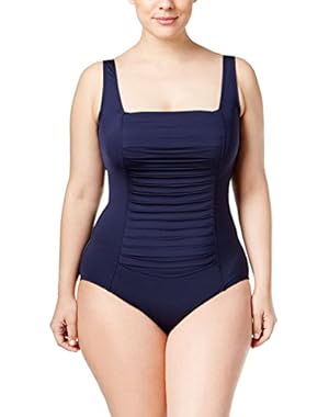 Women's Ruched Panel One-Piece Swimsuit