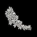 Sparkly Long Flower Hair Comb Rhinestone Hairpins Bridal Wedding Hair Accessories Jewelry Austrian Crystals Hair Clips FA5027 (Clear)