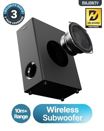MAJORITY Soundbar with Wireless Subwoofer | 2.1 Channel TV Sound Bar | 180W Home Cinema Speaker System | Bluetooth Audio, HDMI ARC, Optical AUX | Wall Mountable Home Theatre Speakers Teton Plus