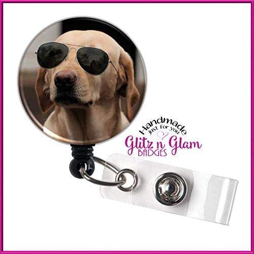Cute Badge Holder, Funny Badge Holder, Cool Dog Wearing