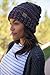 Funky Junque Oversized Slouchy Knit Beanie for Women, Warm Cable Hat, Jet Black Kaleidoscope Tricolor Mix - 2 Confetti Oatmeal