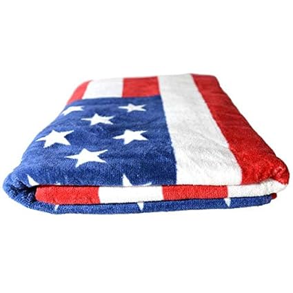Mullet On The Go American Flag Beach Towel 100 Cotton Ultra Plush 30x60