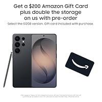 Samsung Galaxy S26 Ultra, Unlocked Android Smartphone + $200 Gift Card, 512GB, Privacy Display, Galaxy AI, AI Camera, Super Fast Charging 3.0, Durable Battery, 2026, US 1 Year Warranty, Black