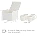MESHA 6x6x4'' White Gift Boxes 50 PC,Bridesmaid Proposal Box, Recycled Paper Small Gift Boxes with Lids for Presents, Gift Boxes Bulk for Party Favor, Crafting
