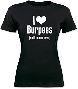 Heart Burpees Crossfit Training Cross Training Women's T-Shirt Black Shirt