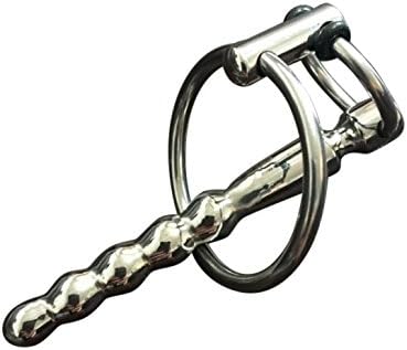 The Bondage Locker Penis Plug with Glans Ring and Ridges On Shaft, 60 mm
