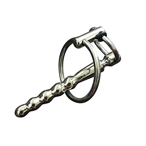 The Bondage Locker Penis Plug with Glans Ring and Ridges On Shaft, 60 mm