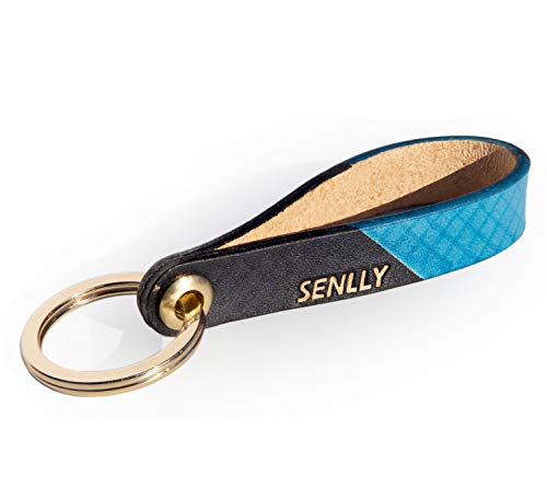 SENLLY Hand-Painted Lanyard Genuine Leather Handmade Man Woman Key Chain Holder With Brass Ring Durable Wristlet Strap for KeyChain, Car keys, Cell Mobile Phone, Charms, Lightweight Items - Thumbnail 7
