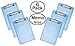 Acrimet Clipboard Memo Size A5 (9 1/4” x 6 5/16”) Low Profile Clip (Plastic) (Clear Blue Color) (6 Pack)