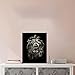 Yatsen Bridge Lion Head Portrait Wall Art Printed Posters and Prints Black White Animal Lion Picture Wall Art on Canvas for Living Room Modern Home Decor Stretched Ready to Hang(16''W x 20''H)