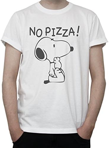 Snoopy No Pizza Funny Graphics Mens T-Shirt