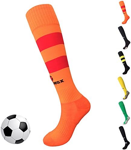 MY HONGX Football Soccer Socks for Men Youth Boys Compression Over Knee High Elasticity Performance Athletic Sports US 9-13