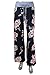 Aifer Women Casual Comfy Chic Floral Drawstring Long Wide Leg Pants