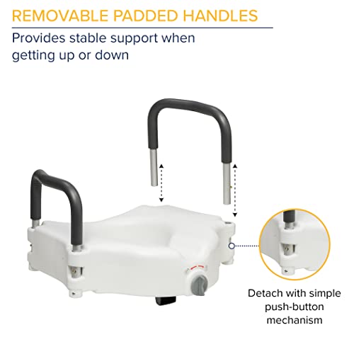 Drive Medical RTL12027RA 2in1 Raised Toilet Seat with Removable