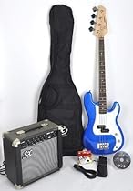 Ursa 1 JR RN PK EB Blue Bass Guitar Package w/Free Carry Bag, Amp and DVD
