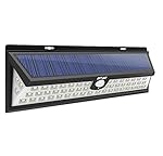 Newest Super Bright Solar Lights,Istar 54 LED Solar Power Outdoor Motion Sensor Light With LED on Both Side for Patio,Deck,Yard,Garden,Driveway,Outside w/ Wide Angle Sensor 160°,Solar effeciency 24%